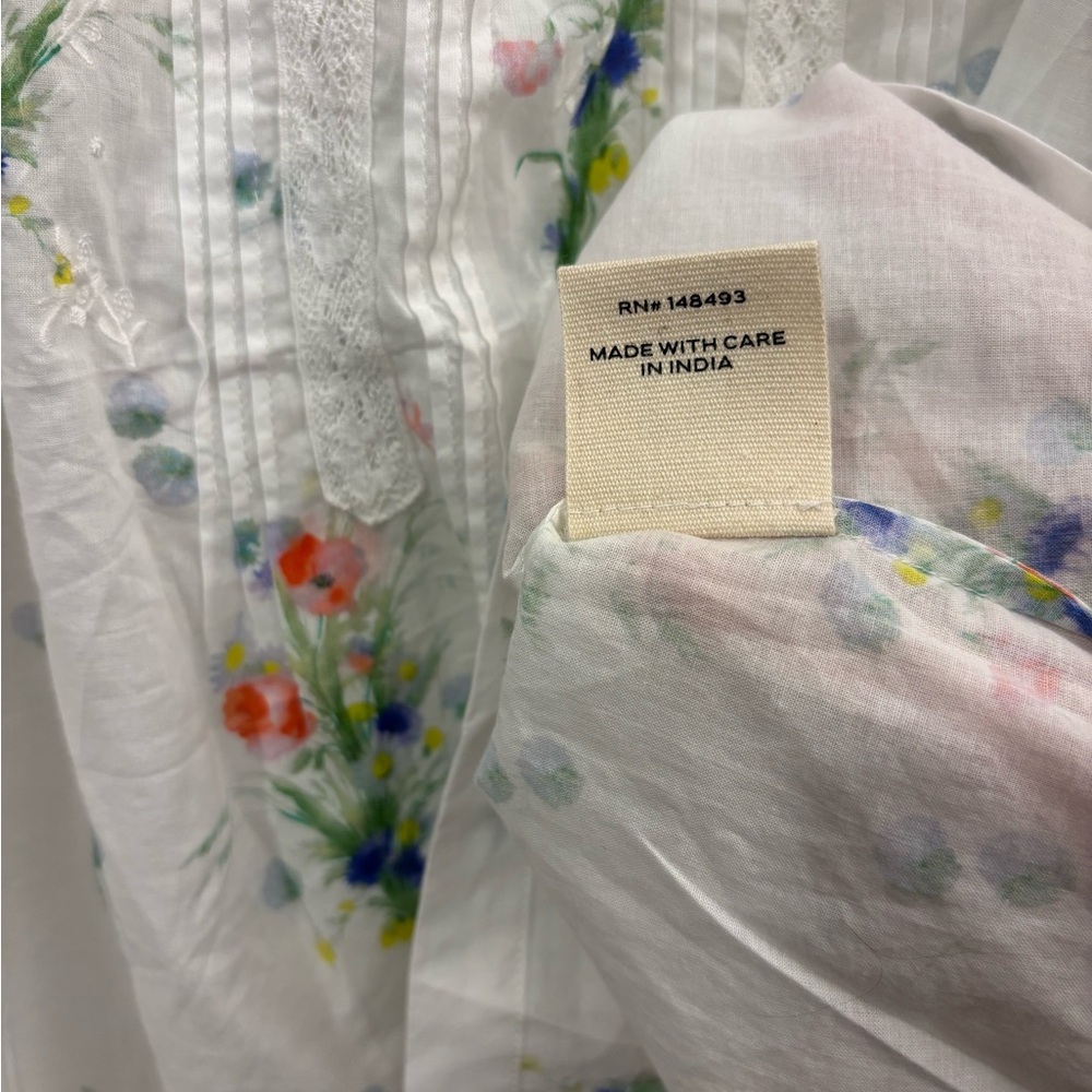 Doen Frederica Top in Painted Bouquet Size M - Picture 8 of 8